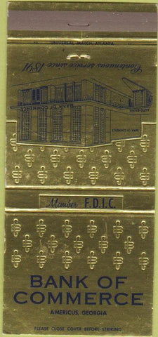 Matchbook Cover - Bank of Commerce Americus GA 30 Strike