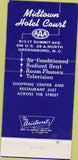 Matchbook Cover - Midtown Hotel Court Greensboro NC 30 Strike