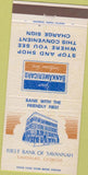 Matchbook Cover - Bank Americard 1st Bank Savannah GA 30 Strike