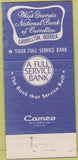 Matchbook Cover - West Georgia National Bank Carrollton GA 30 Strike
