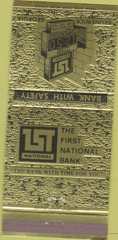 Matchbook Cover - 1st National Bank Brunswick GA 30 Strike