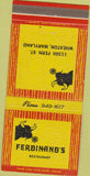 Matchbook Cover - Ferdinand's Restaurant Wheaton MD 30 Strike