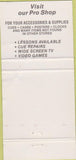Matchbook Cover - Mother's Billiard Parlor Charlotte NC WEAR 30 Strike