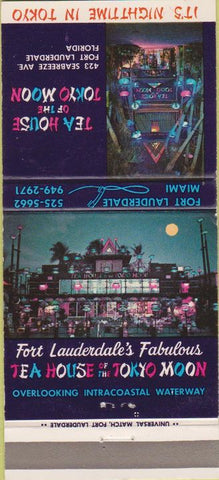 Matchbook Cover - Tea House of Tokyo Moon Fort Lauderdale FL 30 Strike