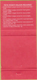 Matchbook Cover - Pete Rose Cafe Boca Raton FL 30 Strike