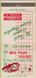 Matchbook Cover - Sea Food House Reading PA lobster 30 Strike