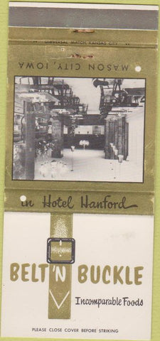 Matchbook Cover - Belt N Buckle Mason City IA WEAR 30 Strike