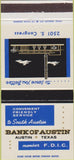 Matchbook Cover - Bank of Austin TX 30 Strike