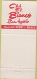 Matchbook Cover - Club El Bianco Chicago IL 30 Strike