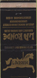 Matchbook Cover - La Ronde Cabaret Loughborough 30 Strike
