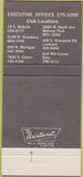 Matchbook Cover - Millionaires Club Chicago IL 30 Strike