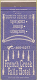 Matchbook Cover - French Creek Falls Hotel St Peters PA 30 Strike