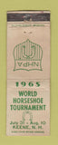 Matchbook Cover - 1965 World Horseshoe Tournament Keene NH WORN