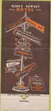 Matchbook Cover - Crumley's Holiday Reno NV WEAR cowboy 30 Strike