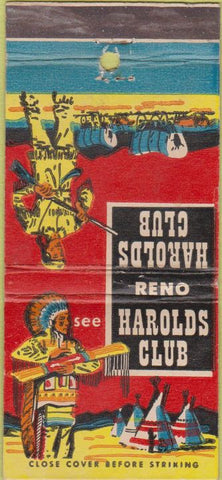 Matchbook Cover - Harolds Club Reno NV 30 Stick