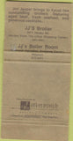 Matchbook Cover - JJ's Boiler Room Maipouli 30 Strike