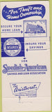 Matchbook Cover - Swedish Savings Loan Kansas City MO WEAR 30 Strike