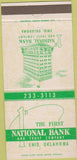 Matchbook Cover - 1st National Bank Enid OK 30 Strike