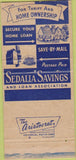Matchbook Cover - Sedalia Savings Loan MO 30 Strike