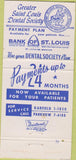 Matchbook Cover - Bank of St Louis MO 30 Strike