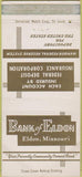 Matchbook Cover - Bank of Eldon MO 30 Strike