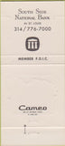 Matchbook Cover - South Side National Bank St Louis MO 30 Strike