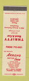 Matchbook Cover - Arroyo Motor Inn Pasadena CA Thrifty Car Rental