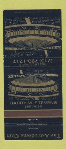 Matchbook Cover - Astrodome Club Houston TX Harry Stevens 30 Strike