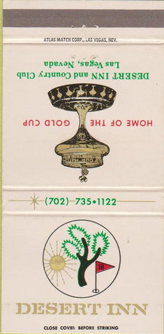 Matchbook Cover - Desert Inn Las Vegas NV Golf Gold Cup 30 Strike