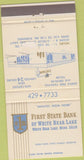 Matchbook Cover - First State Bank White Bear Lake MN Brown Bigelow 30 Strike