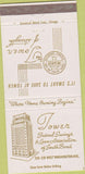Matchbook Cover - Tower Federal Savings South Bend IN 30 Strike
