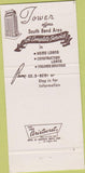 Matchbook Cover - Tower Federal Savings South Bend IN 30 Strike