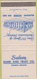 Matchbook Cover - Salem Bank Trust Goshen IN 30 Strike