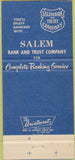 Matchbook Cover - Salem Bank Trust Goshen IN 30 Strike