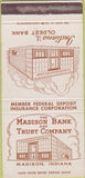 Matchbook Cover - Madison Bank Trust IN 30 Strike