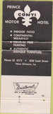 Matchbook Cover - Prince Conti Motor Hotel New Orleans LA WEAR 30 Strike