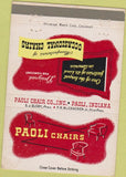 Matchbook Cover - Paoli Chairs IN furniture 40 Strike
