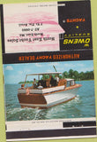 Matchbook Cover - Owens Yachts North East MD boats 40 Strike