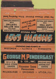Matchbook Cover - Pendergast Foundry Sand Utica IL POOR STRIKER 40 Strike