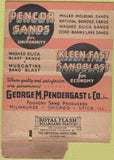 Matchbook Cover - Pendergast Foundry Sand Utica IL POOR STRIKER 40 Strike