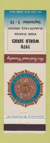 Matchbook Cover - 1970 American Legion Baseball World Series Klamath Falls OR