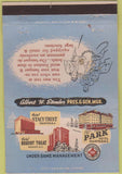 Matchbook Cover - Hotels Trenton Newark Plainfield NJ 40 Strike