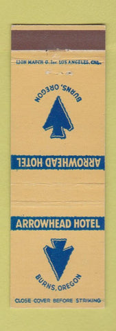 Matchbook Cover - Arrowhead Hotel Burns OR