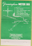 Matchbook Cover - Framingham Motor Inn MA WEAR 40 Strike