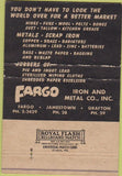 Matchbook Cover - Fargo Iron Metal Grafton Jamestown ND 40 Strike