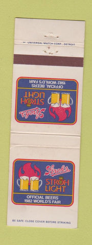 Matchbook Cover - 1982 World's Fair Stroh's Beer Knoxville TN