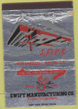 Matchbook Cover - Swift Manufacturing Columbus GA WEAR 40 Strike