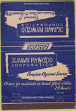 Matchbook Cover - Davis Plywood Corp Rochester NY 40 Strike