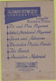 Matchbook Cover - Davis Plywood Corp Rochester NY 40 Strike