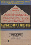 Matchbook Cover - Santa FE Tank Co Los Angeles CA 40 Strike